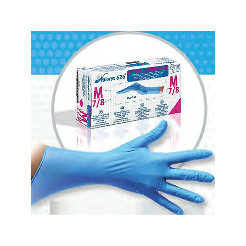Gants Nitrile non stériles non-poudrés manchette 300mm Naturex Gants Nitrile non stériles non-poudrés manchette 300mm Naturex