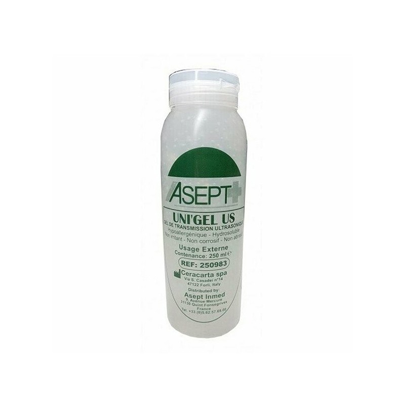 Gel echographie transparent Unigel 250ml Gel echographie transparent Unigel 250ml