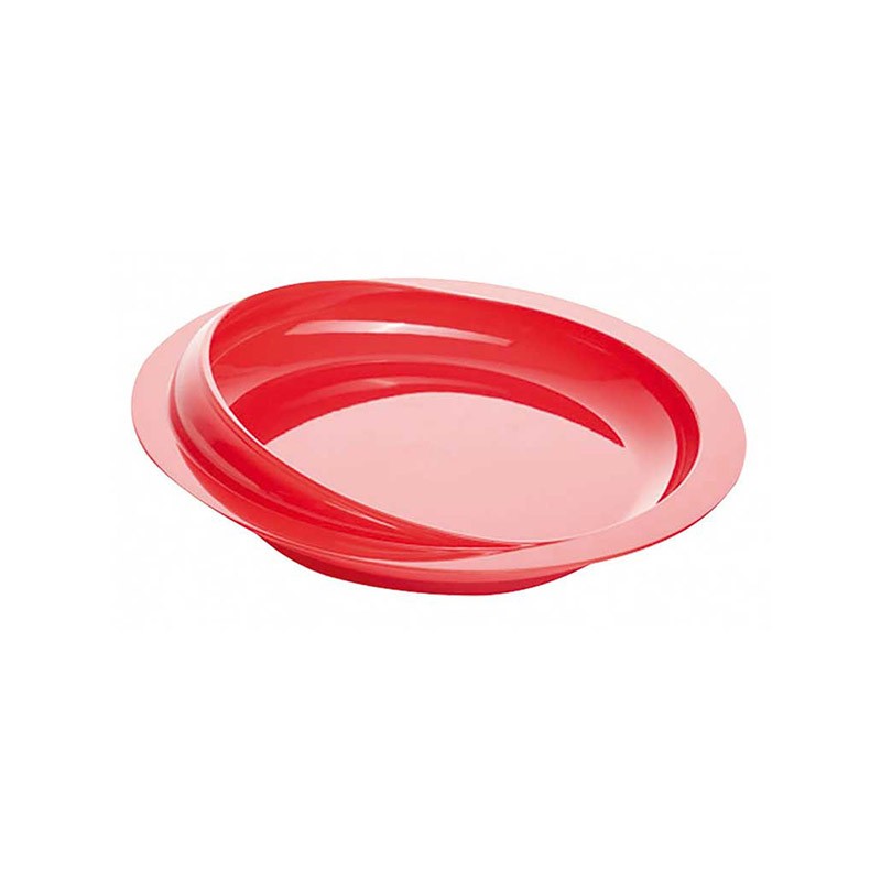 Assiette a rebord rouge Assiette a rebord rouge