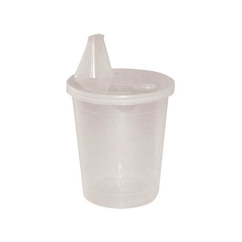 Verre avec bec verseur blanc Verre avec bec verseur blanc