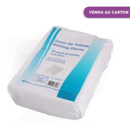 Gants de toilette en non-tissé jetable